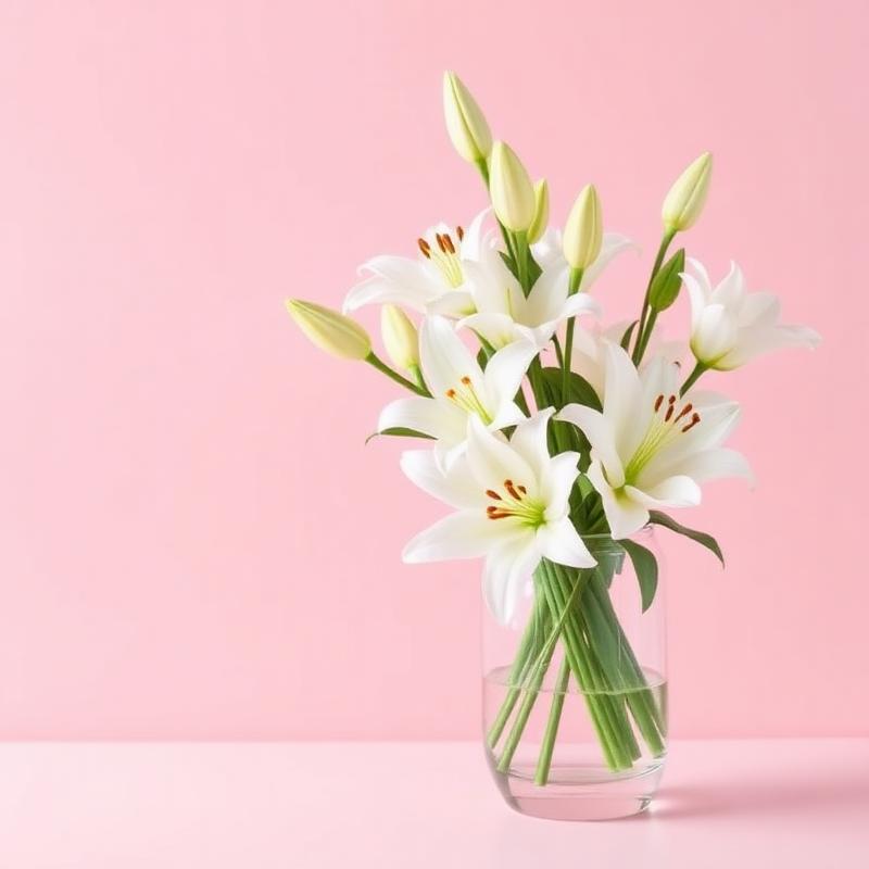 White Lily Vase